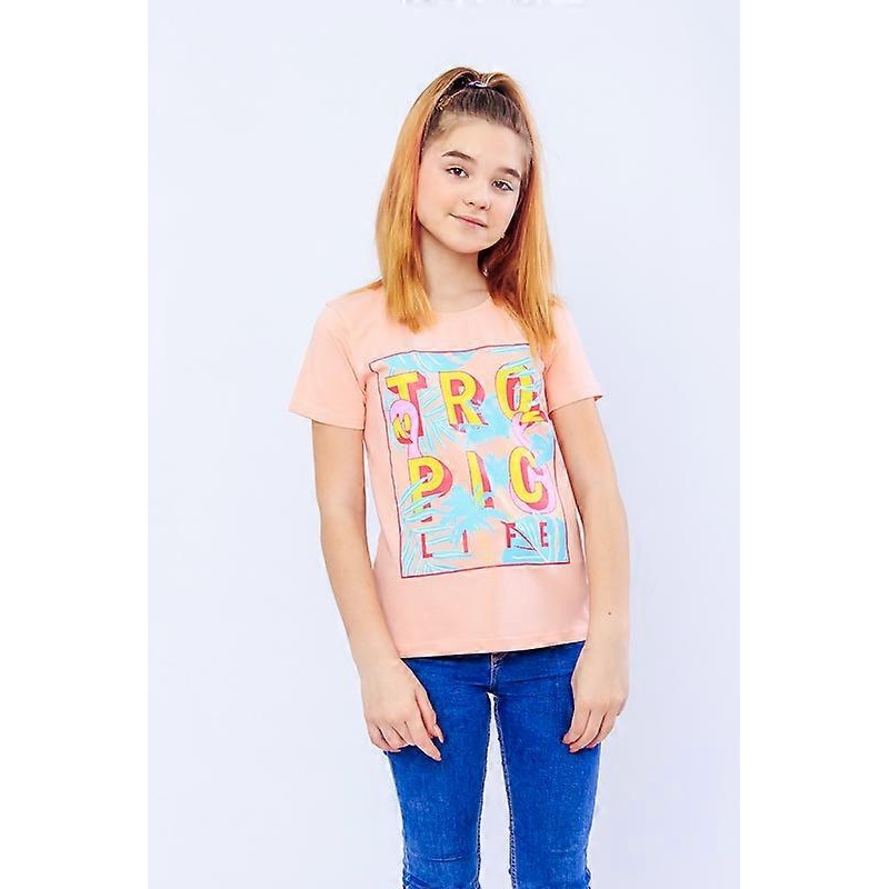 Teen Girls T-Shirt  Comfortable Fabric & Vibrant Design, Summer,  HC 6012-036-33