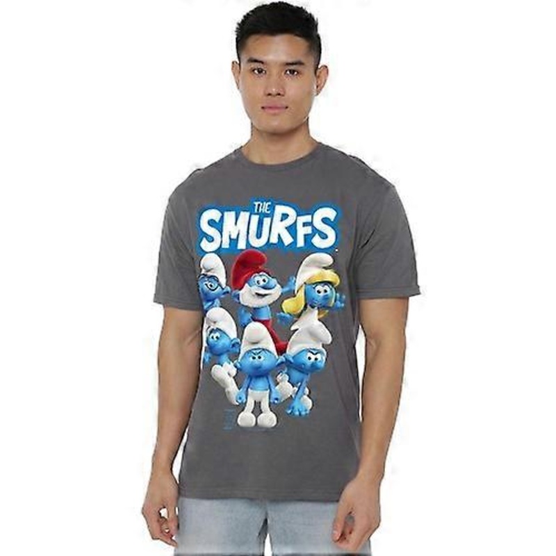 The Smurfs Unisex Adult Group Shot T-Shirt