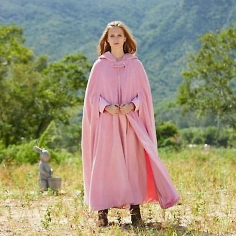Thick Hoody Floor-length Long Cape