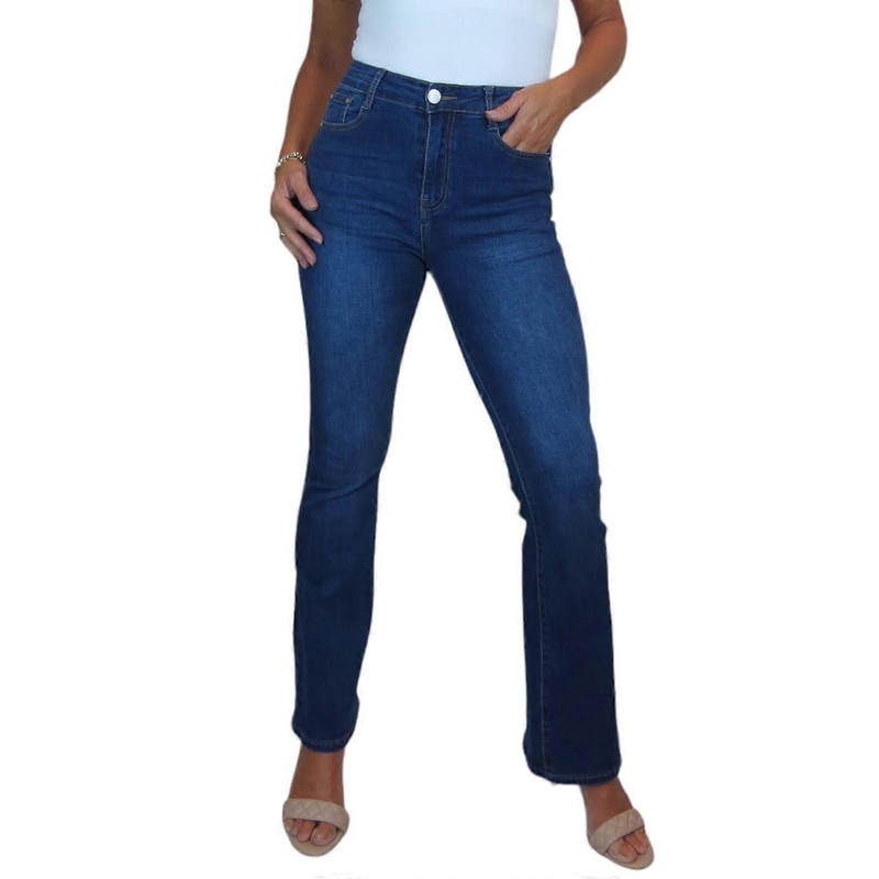 Paulo Due Womens Flared Stretch Denim Jeans