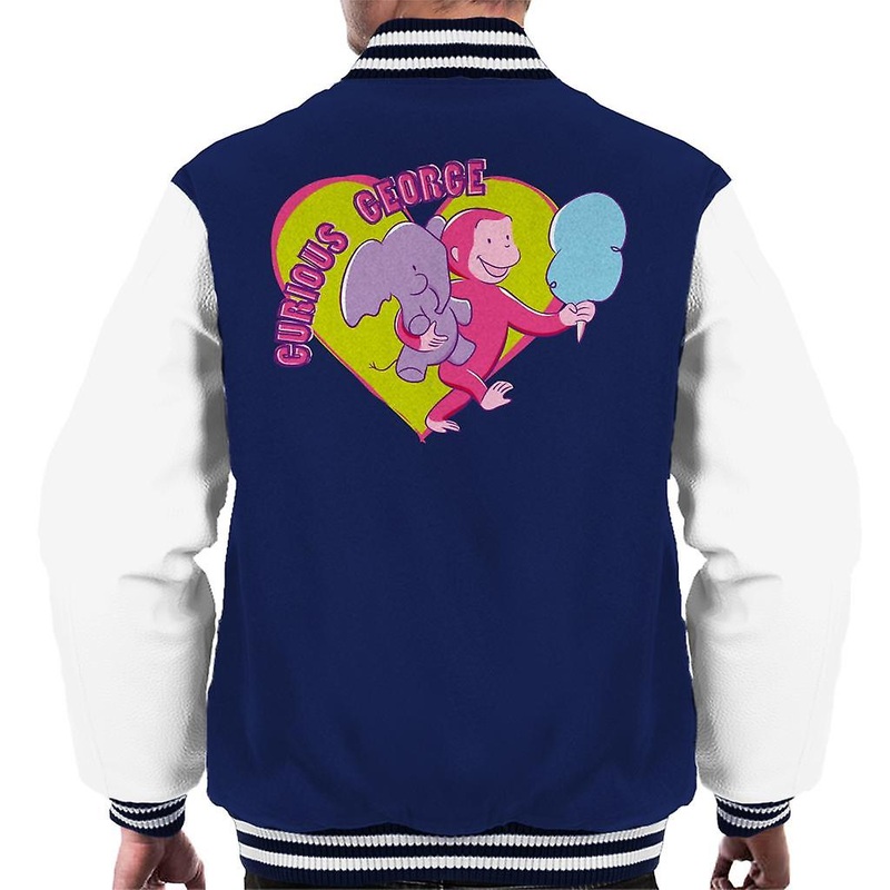 Curious George Carnival Heart Men’s Varsity Jacket
