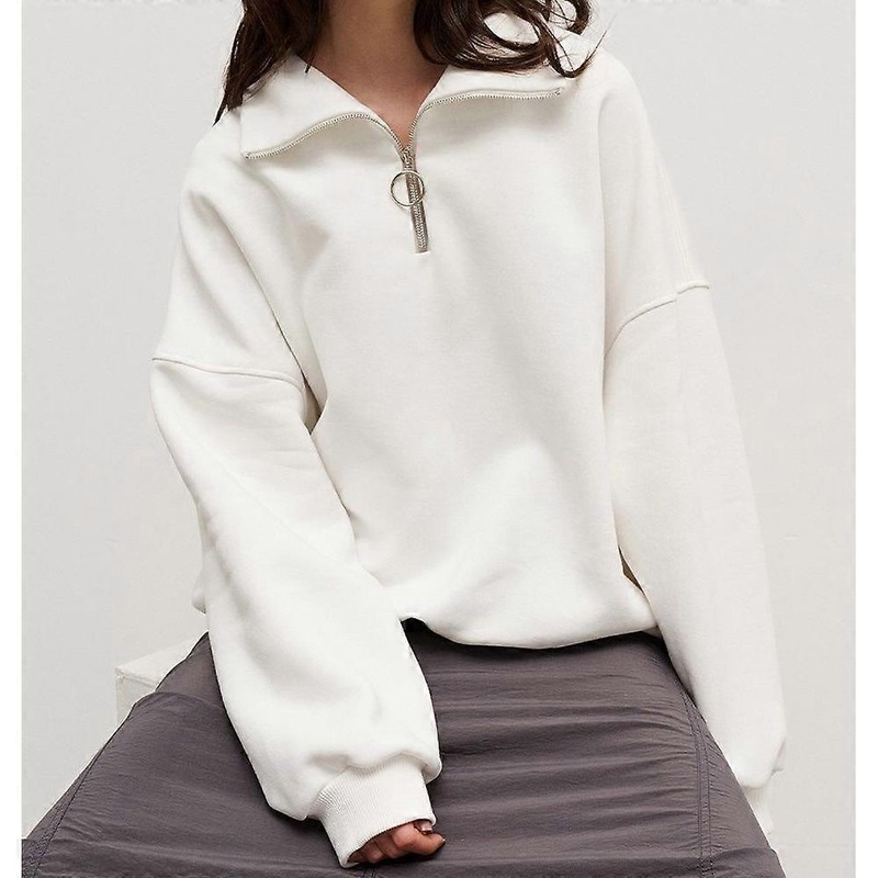 Women’s Blouse Simple and Generous Fit, Classy Style, Cotton-Polyester Blend, Size S-XXL, Black and White, Daily Wear