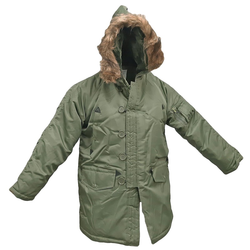 Army Military N3B Bomber Flight Jacket Brown Fur