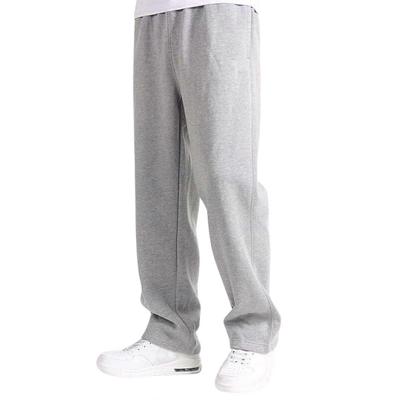 Cargo Trousers Men’s Cargo Trousers Chino Pockets Casual Elastic Waist Stretch Bottoms Long Cotton Outdoor Pants Gray M