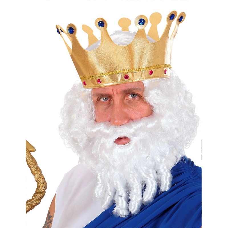 White sea god wig for men