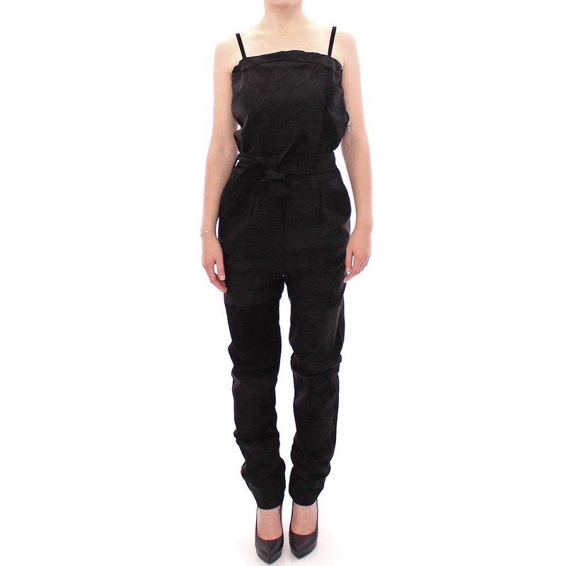 Black Leather Jumpsuit