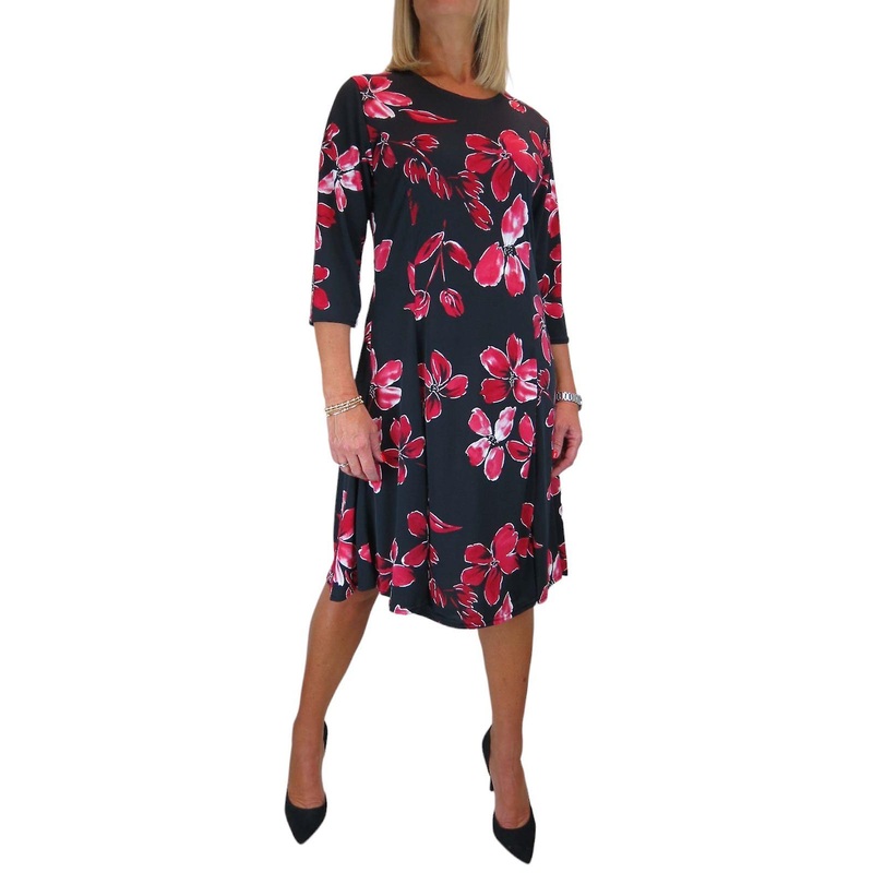 Women’s Floral Print Fit And Flare Dress