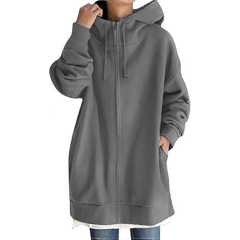 Womens Zip Up Hoodies Y2K Long Sweatshirts for Casual Stylish Athleisure in Cotton Blend, Available in Multiple Sizes and Colors
