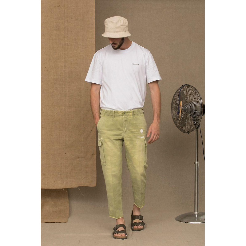 Don The Fuller Men’s Green Cotton Cargo Pants
