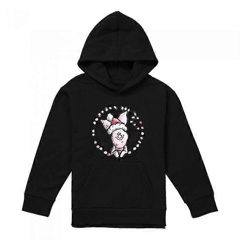 Winnie the Pooh Childrens/Kids Warmest Christmas Wishes Piglet Heather Hoodie