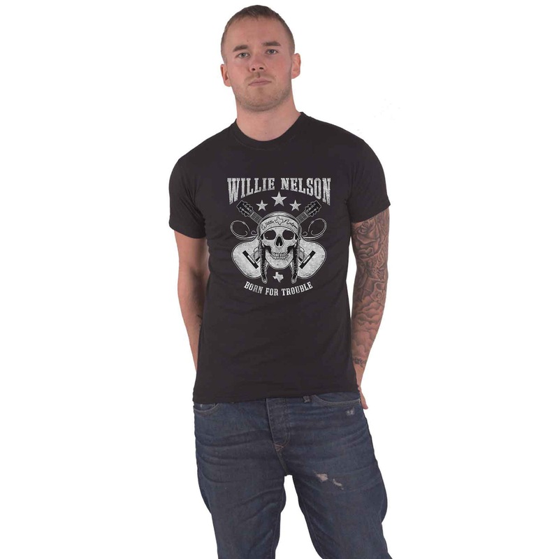 Willie Nelson Skull Logo T Shirt