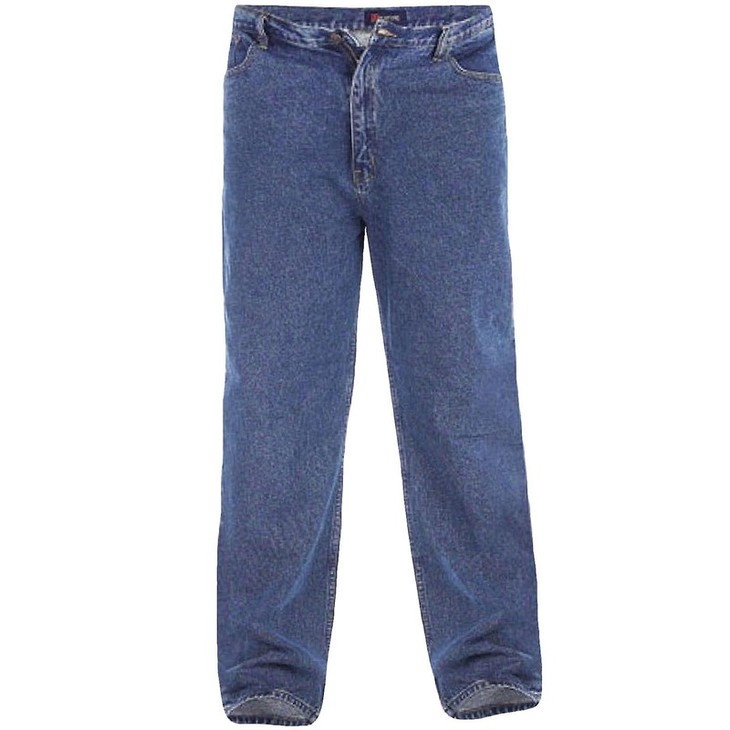 Duke Rockford Mens Big Tall King Size Comfort Stonewash Denim Jeans (Extra Long)