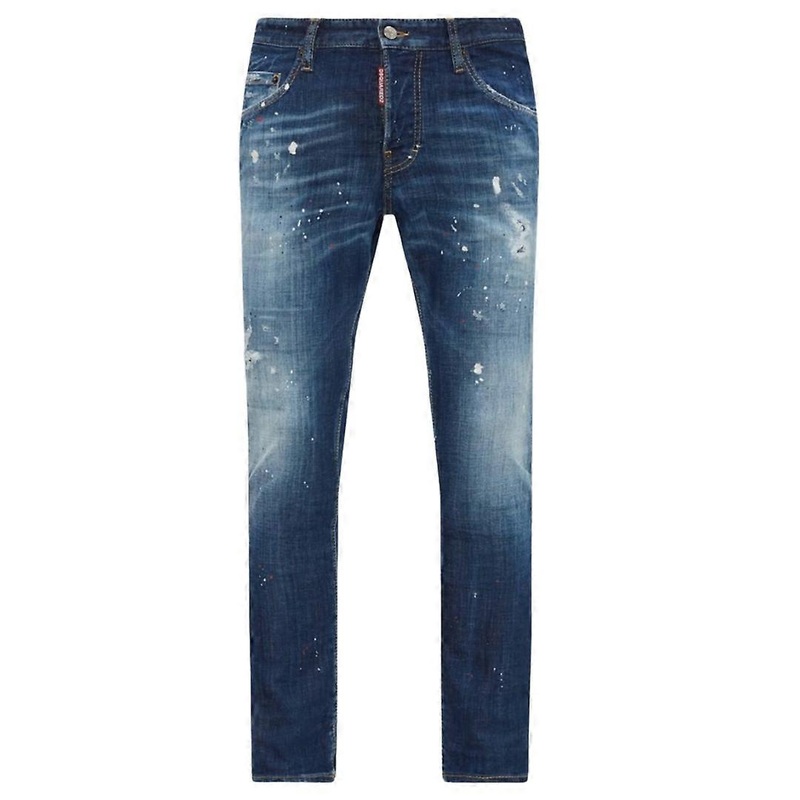 Dsquared2 Skater Jean Paint Splatter Blue Jeans