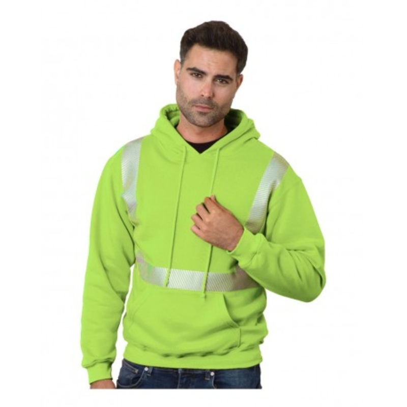 Bayside 3739 USA-Made High Visibility Hooded Sweatshirt | Bayside 3739