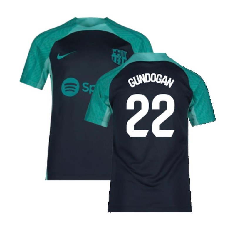 2023-2024 Barcelona Training Shirt (Thunder) – Kids (Gundogan 22)