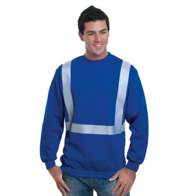 Bayside 3792 USA-Made Hi-Visibility Crewneck Sweatshirt | Bayside 3792