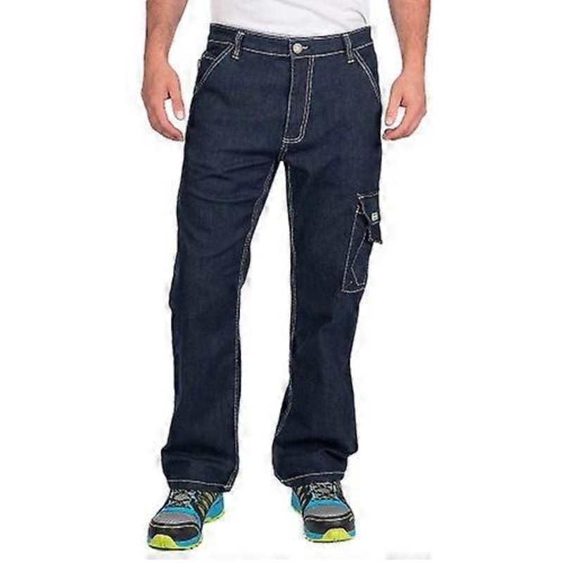 Goodyear Mens Denim Stretch Cargo Trousers
