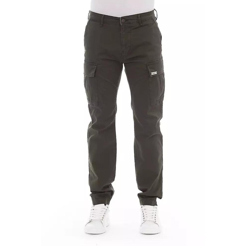 Baldinini Trend Men’s Army Cotton Cargo Trousers