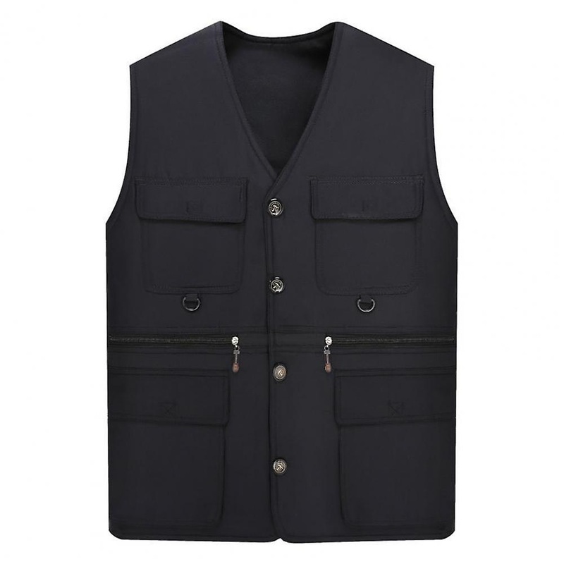 Waistcoat Loose Plus Size Dressing Relaxed Fit Single Breasted Overall Vest Jacket for Men Work Vest