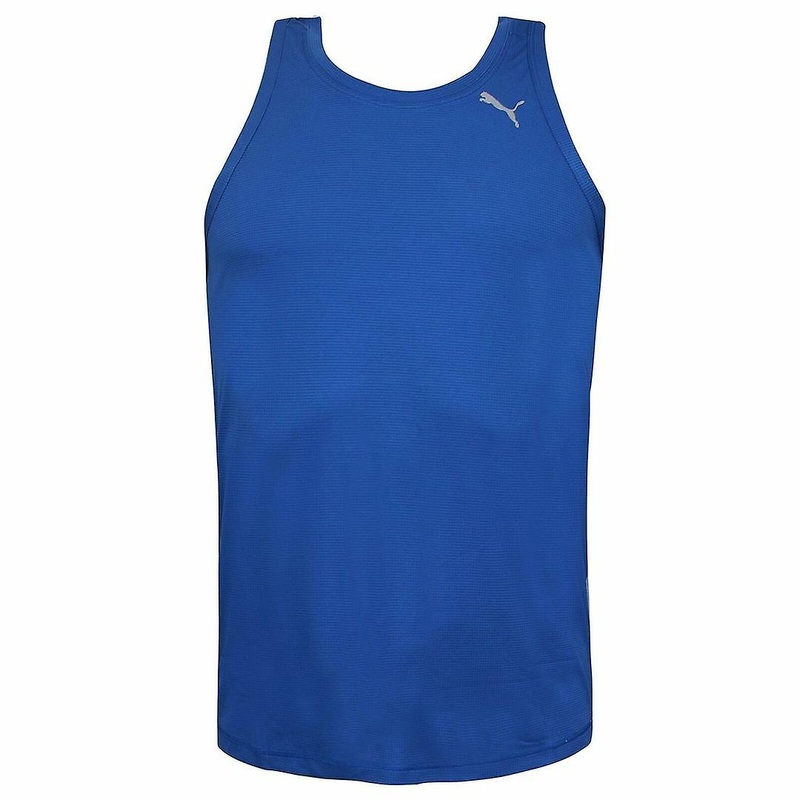 Puma DryCell Round Neck Sleeveless Blue Mens Sports Vest 515007 02