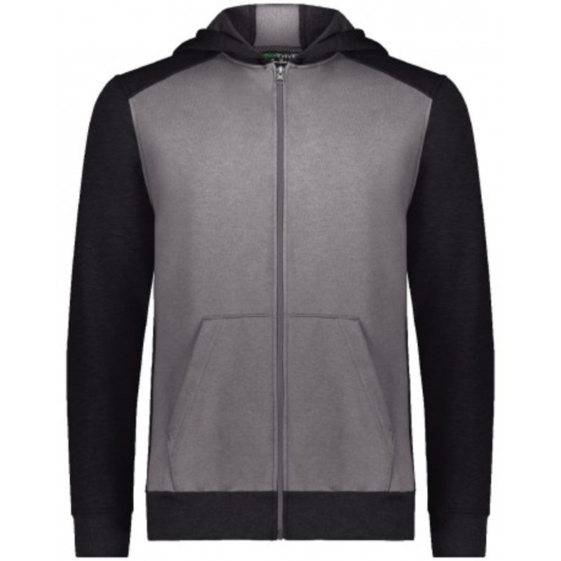 Augusta Sportswear 6900 Youth Eco Revive Three-Season Triblend Fleece Full-Zip Hooded Sweatshirt | Augusta Sportswear 6900