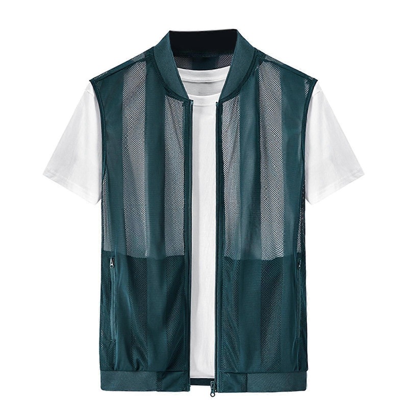 Summer Vest Men’s Lightweight Softshell Running Cycling Hunting Leisure Vest with Quick-Drying Breathable Mesh Lining Navy XL