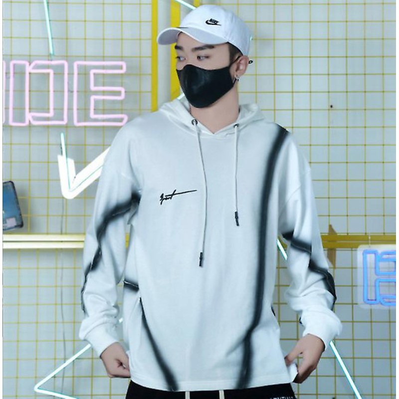 2022 Autumn Luxury Line Spray-painted Hoodie High Street Hooded Long-sleeved Pullover Hip-hop Top Tide Luxury Sweater For Men And Women