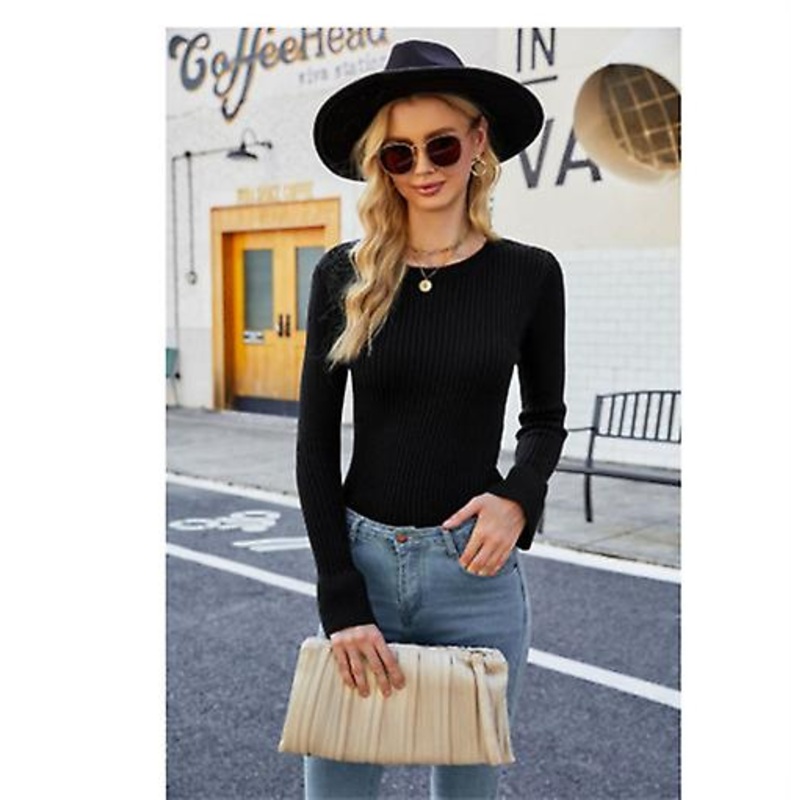 2022 Autumn And Winter New Arrival Women’s Sweater Solid Color Pullover Knitted Sweater Young Girl Fashion Long-sleeved Ladies Knitted Sweater