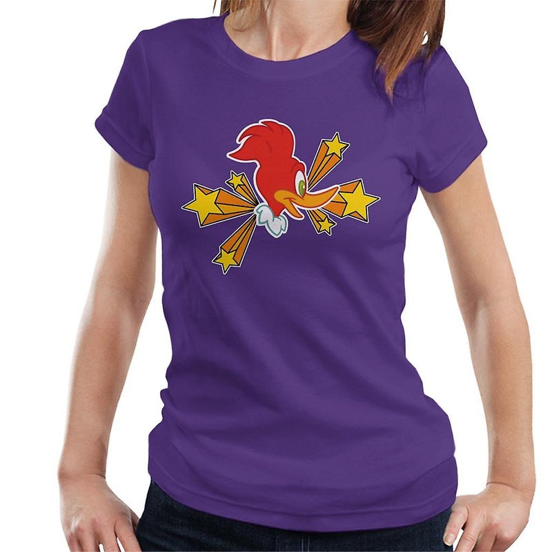 Woody Woodpecker Character Head With Stars Women’s T-Shirt