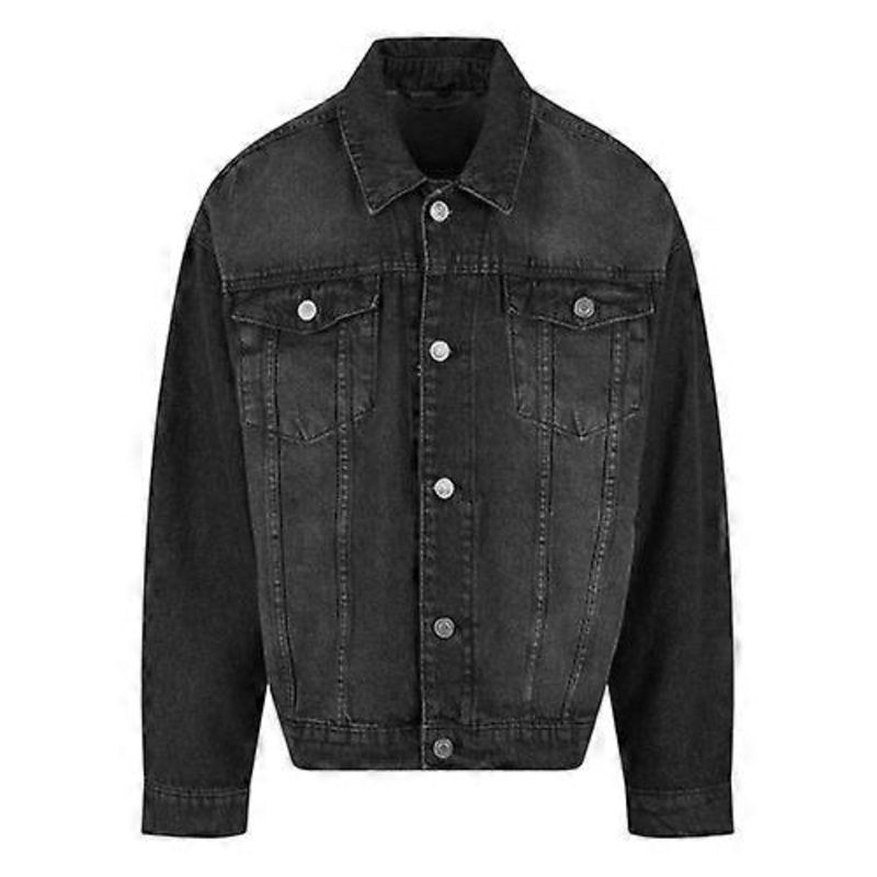 Build Your Brand Mens Boxy Denim Jacket