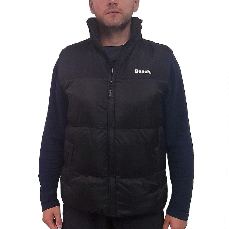 Bench Mens Marshy Padded Sleeveless Puffer Gilet Bodywarmer – Black