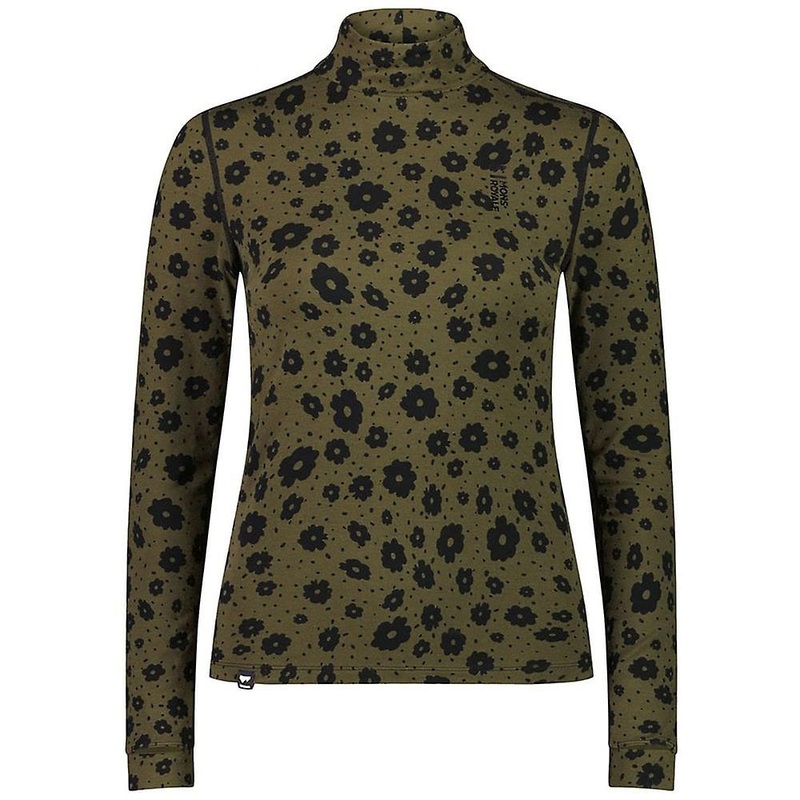 Women’s Mons Royale Womens Cascade Merino Flex 200 Mock Neck LS  / Aoraki Lily / M