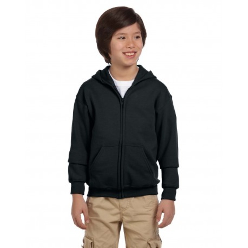 Gildan G186B Youth Heavy Blend 50/50 Full-Zip Hooded Sweatshirt | Gildan G186B