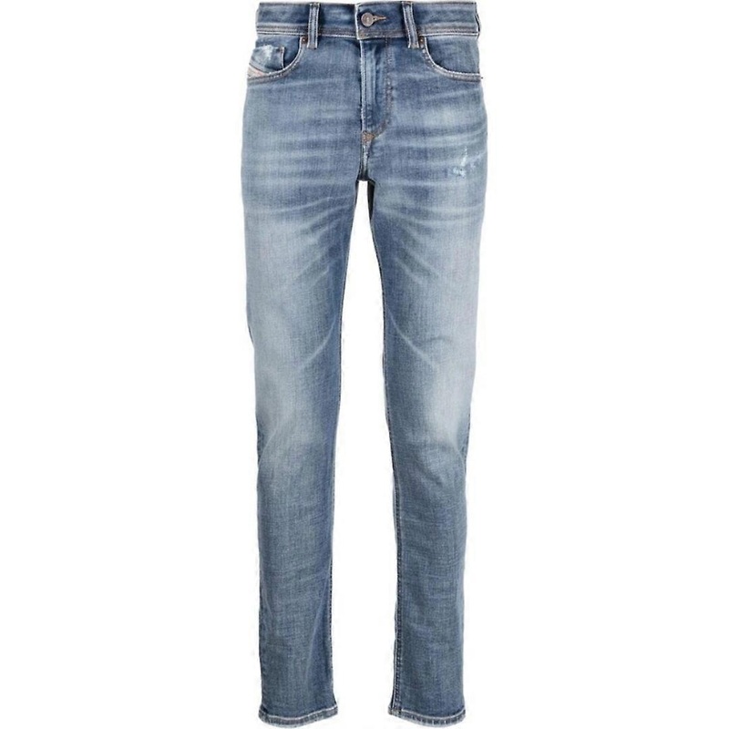 Diesel 1979 Sleenker Plain Light Blue Faded Denim Jeans
