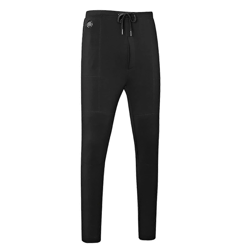 USB Electric Heated Pants Adjustable 3 Heating Zones Washable Thermal Winter Warm Black Size L Men Women Camping Hiking