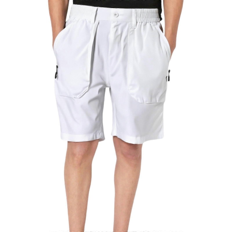 Shorts Men Breathable Lightweight Summer Workout Outdoor Loose-Fit Short Utility Pants White Size 29 Retro
