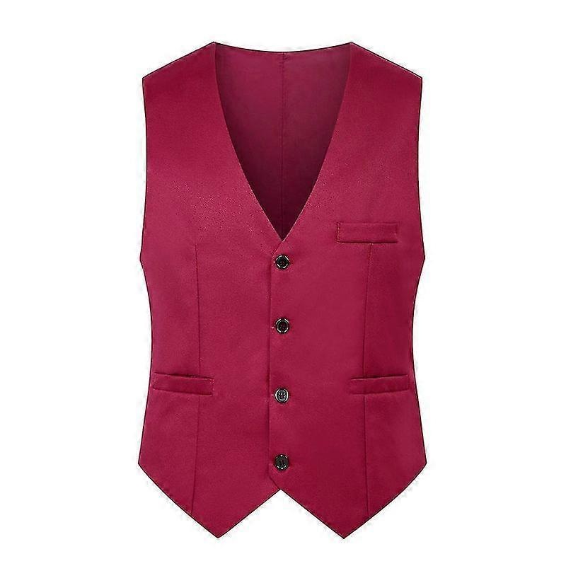 Minglan Men Slim Fit Suit Vest Waistcoat Casual Formal Single Breasted Gilet