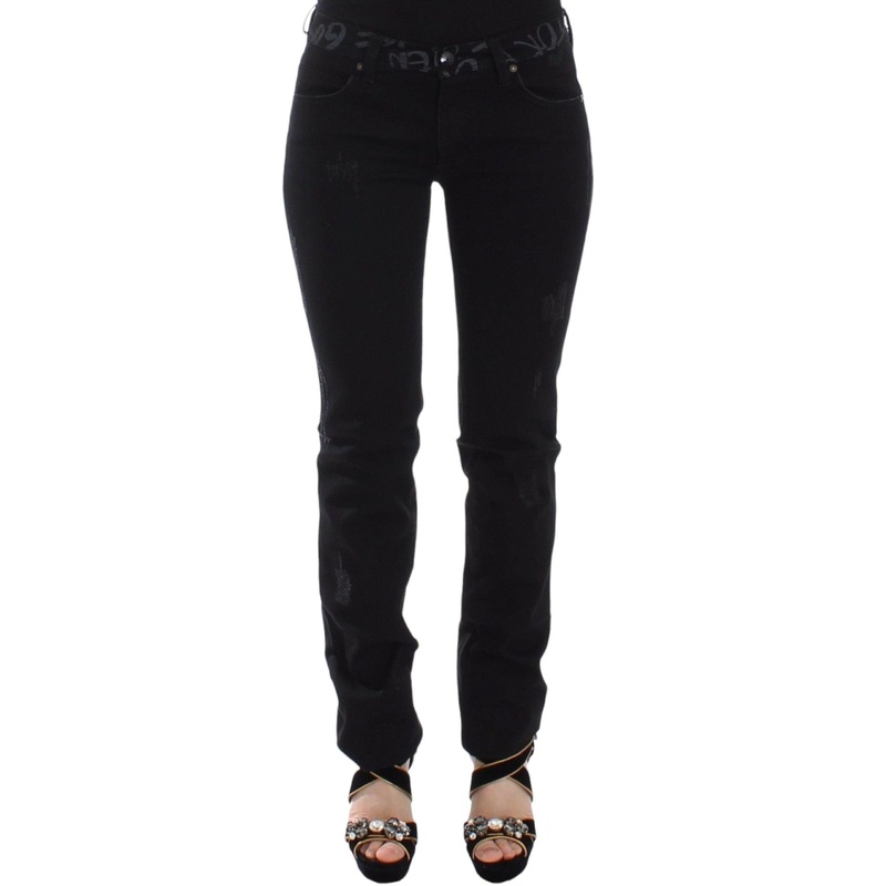 Black Slim Jeans Denim Pants Skinny Stretch