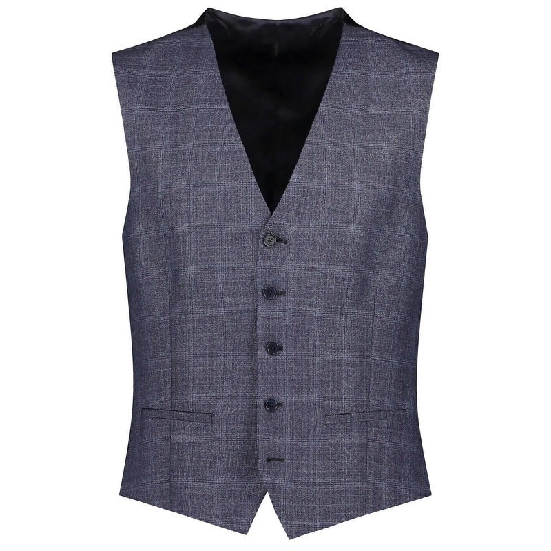 Ted Baker Mens Checked Slim Waistcoat