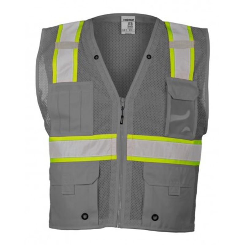 Kishigo B100-111 EV Series Enhanced Visibility Multi-Pocket Mesh Vest | Kishigo B100-111
