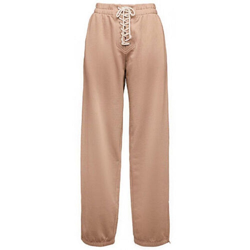 Puma x Rihanna Fenty Stretch Bottoms Cream Lacing Womens Track Pants 575145 02