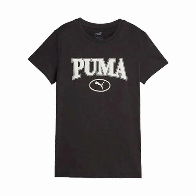 Womens Short Sleeve T-Shirt Puma Squad Graphicc Black