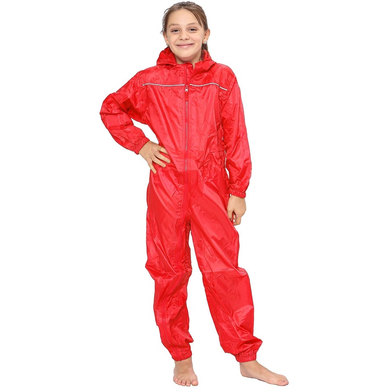 Unisex Waterproof Hooded Overall Rainsuit.
