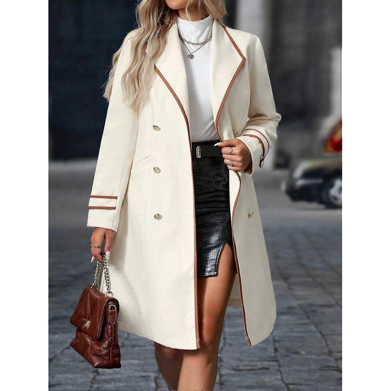 Women’s Casual Business Minimalist Long Sleeve Wool Overcoats