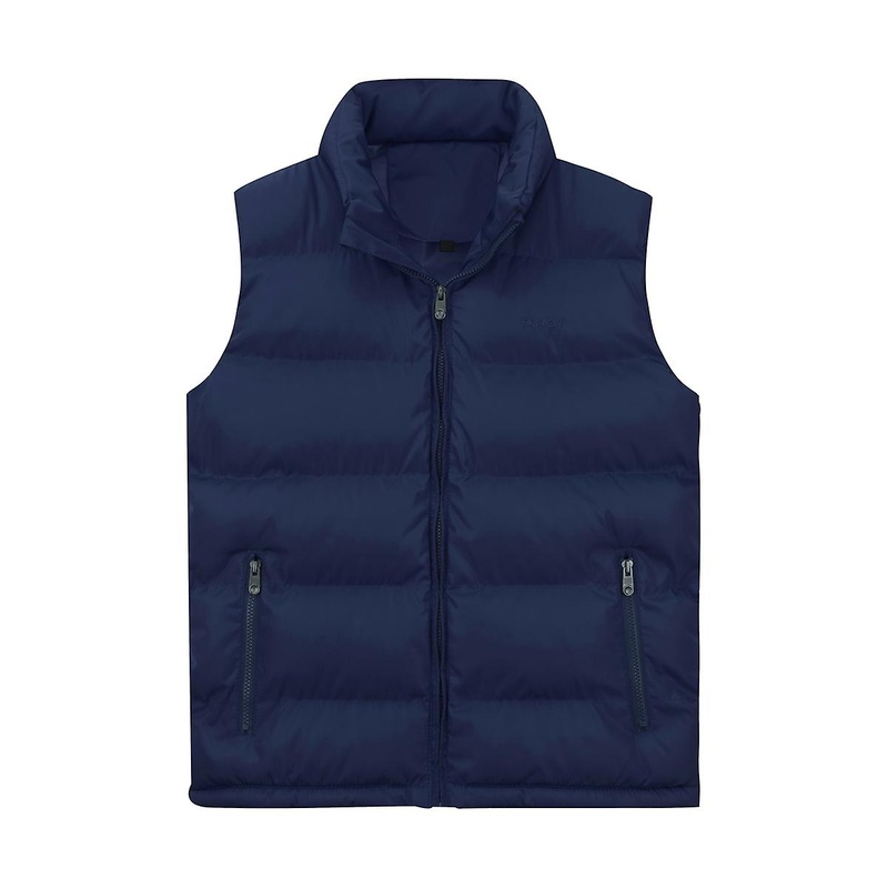 Cloudstyle Men’s Stand Collar Solid Color Padded Vest