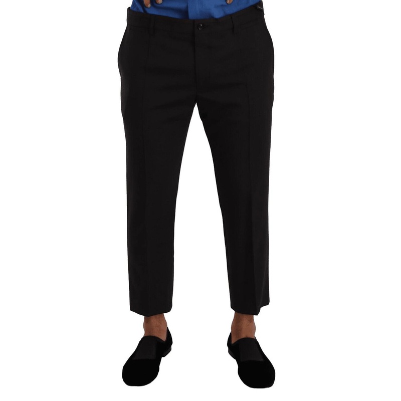 Gray Bordeaux Wool Trouser Dress Pants