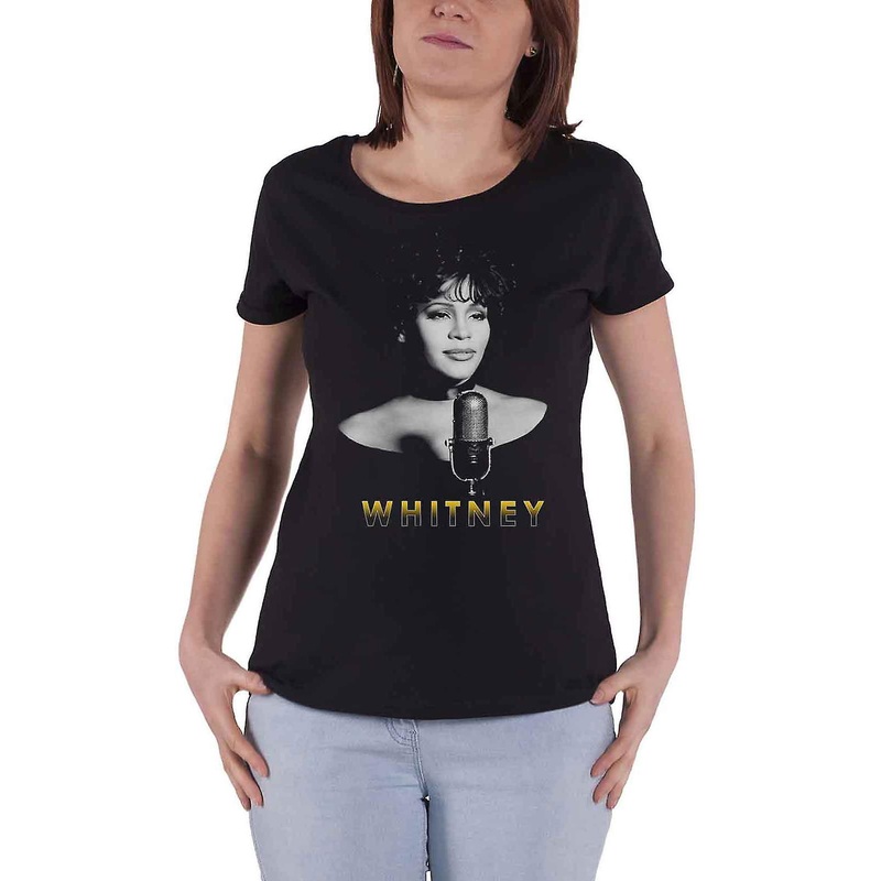 Whitney Houston Portrait  Skinny Fit T Shirt