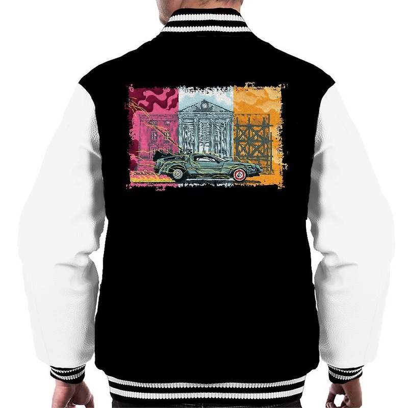 Back to the Future Lightning Shocking Delorean Men’s Varsity Jacket