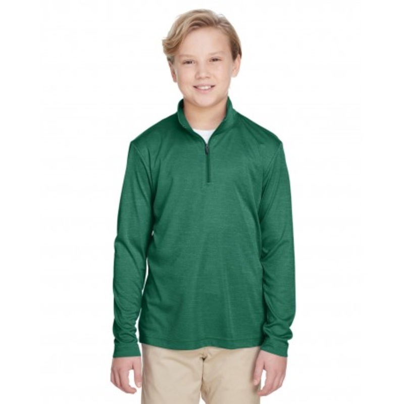 Team 365 TT31HY Youth Zone Sonic Heather Performance Quarter-Zip | Team 365 TT31HY