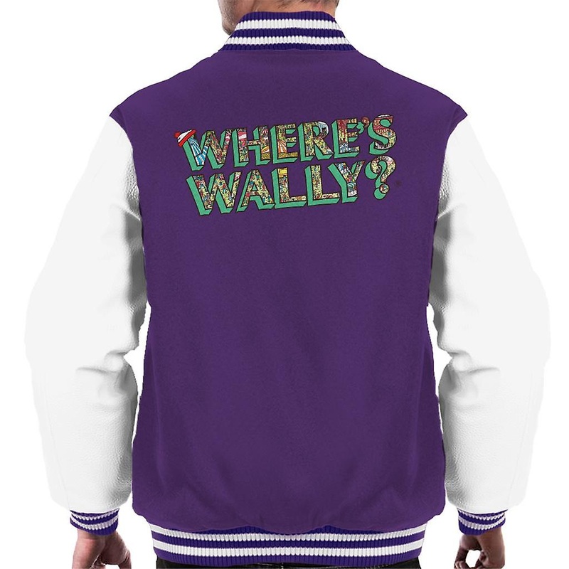 Where’s Wally Funfair Illustration Text Men’s Varsity Jacket